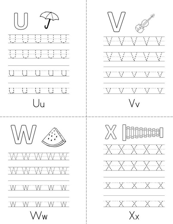 Uppercase And Lowercase Practice Book Mini Book - Sheet 6