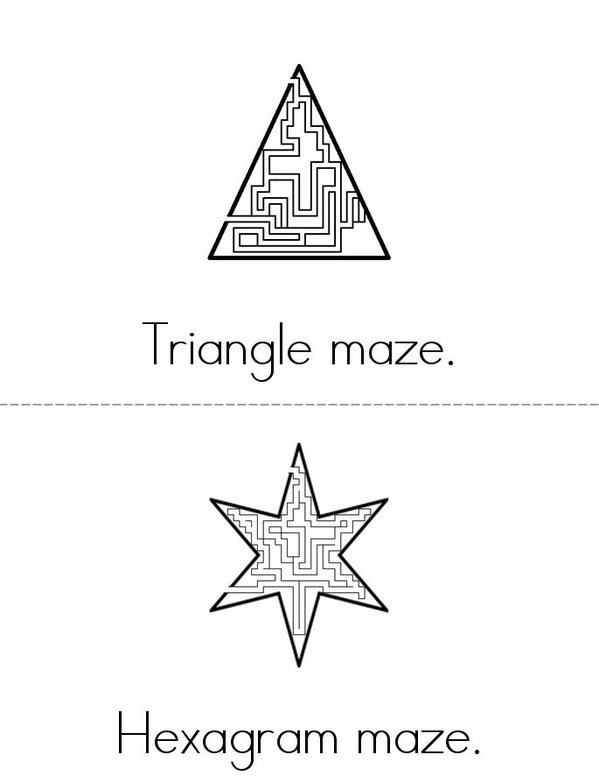 Maze Creativity Book Mini Book - Sheet 2