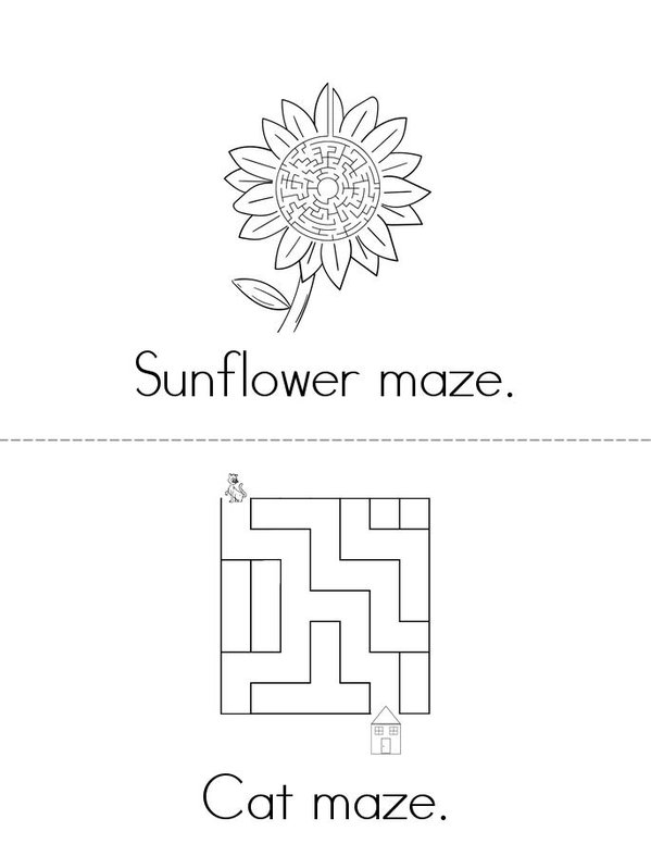 Maze Creativity Book Mini Book - Sheet 3