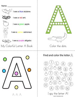 My Colorful Letter A Book