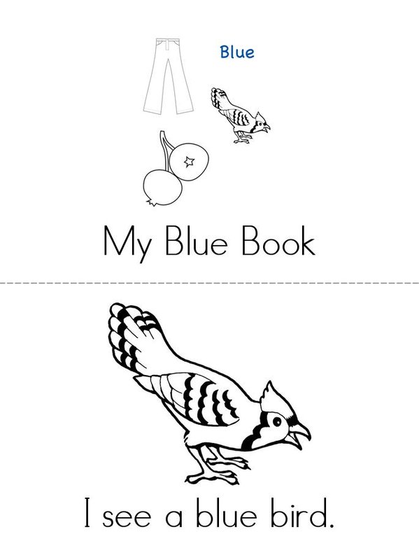 My Blue Book Mini Book - Sheet 1