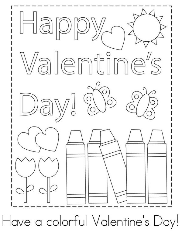 Printable Class Valentine  Mini Book - Sheet 3