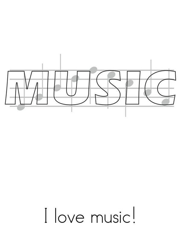 Music Notes Mini Book - Sheet 1