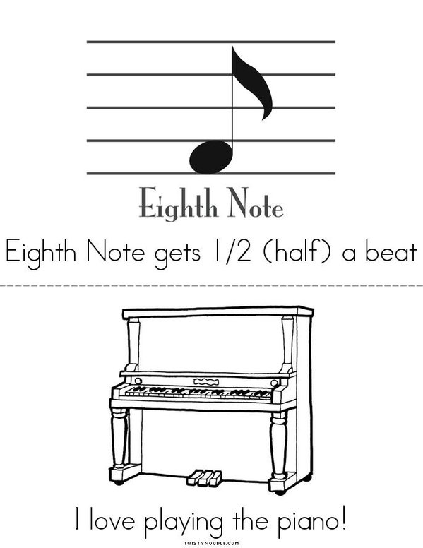 Music Notes Mini Book - Sheet 3