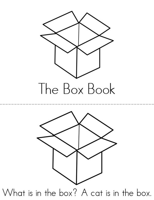 The Box Book Mini Book - Sheet 1