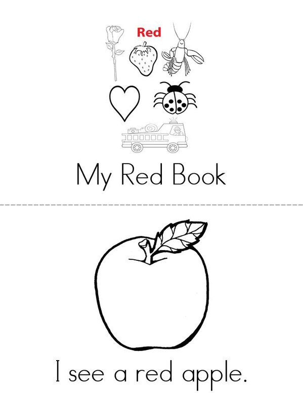 My Red Book Mini Book - Sheet 1