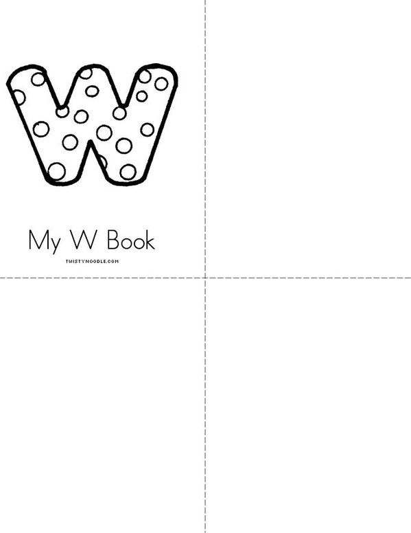 My W Book Mini Book - Sheet 2