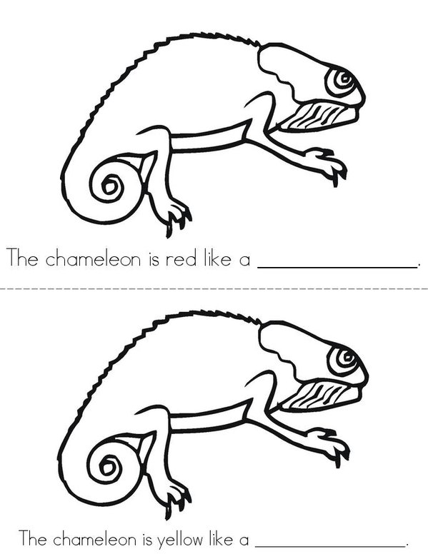 Camouflaged Chameleons Mini Book - Sheet 2