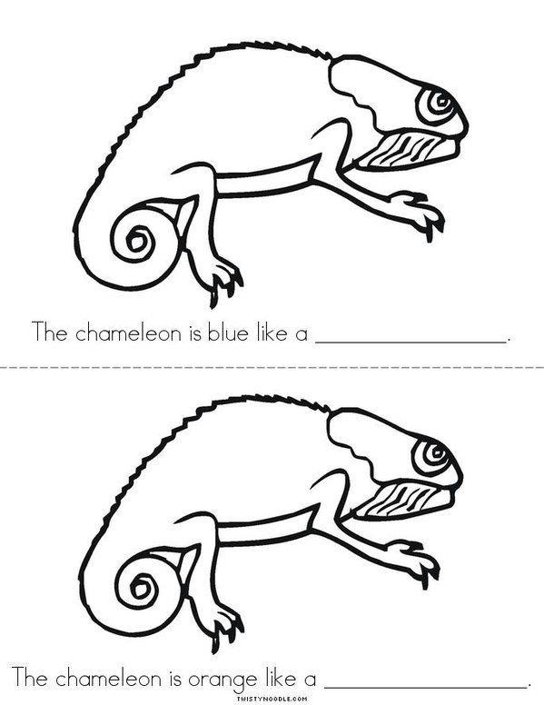 Camouflaged Chameleons Mini Book - Sheet 3