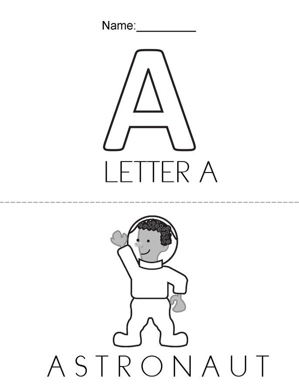 A - Z Alphabet Book Mini Book - Sheet 1