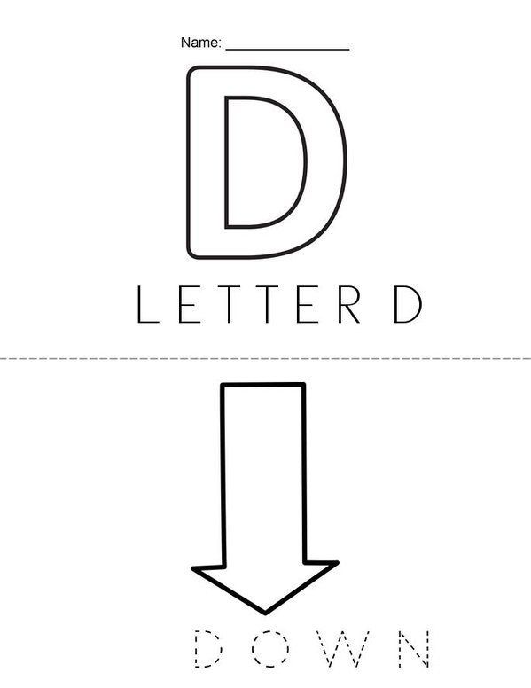 D Mini Book - Sheet 1