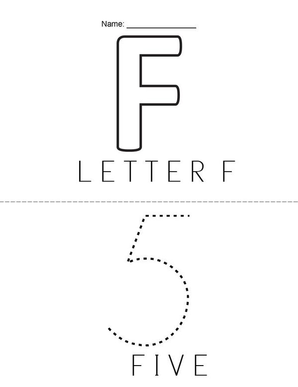 F Mini Book - Sheet 1