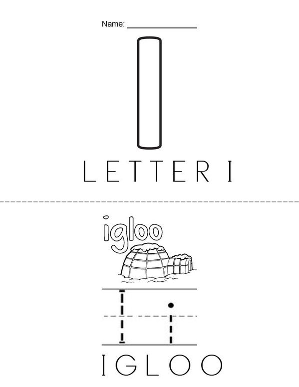 I Mini Book - Sheet 1