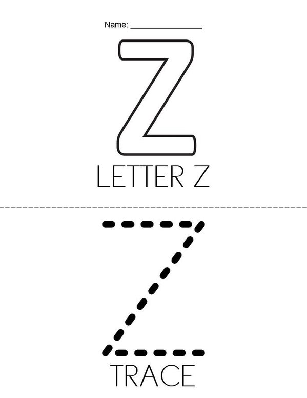 Z Mini Book - Sheet 1