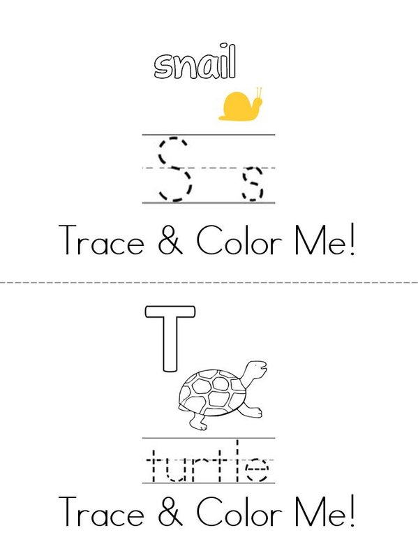 Trace With Me Activity Book - Animals Mini Book - Sheet 10