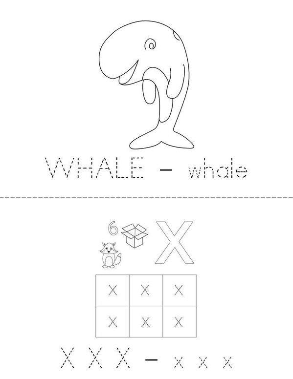 Trace With Me Activity Book - Animals Mini Book - Sheet 12