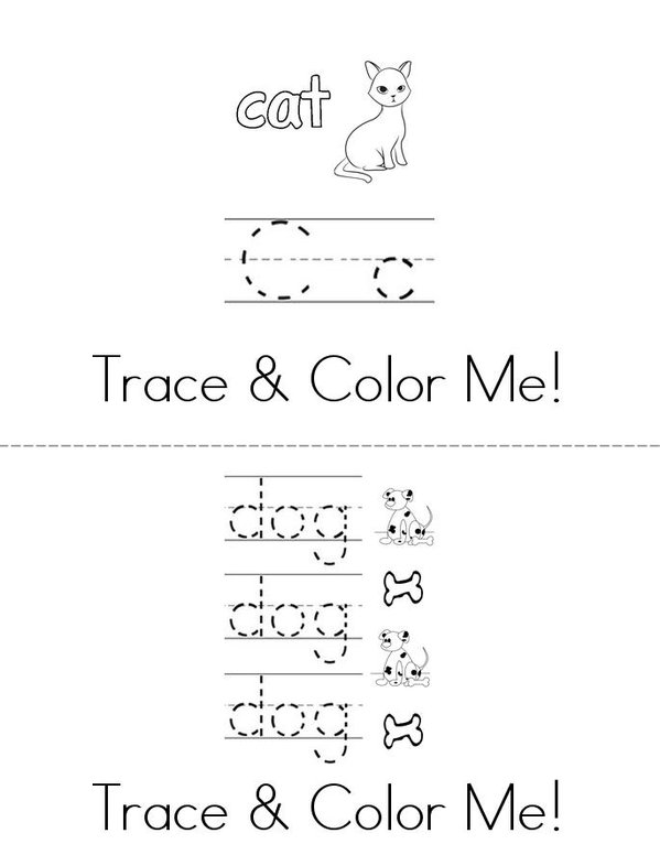 Trace With Me Activity Book - Animals Mini Book - Sheet 2