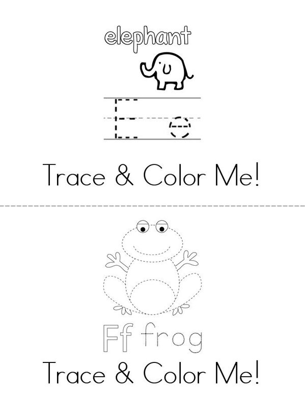 Trace With Me Activity Book - Animals Mini Book - Sheet 3