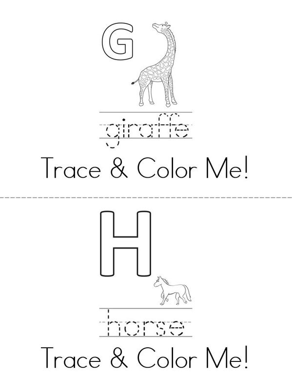 Trace With Me Activity Book - Animals Mini Book - Sheet 4