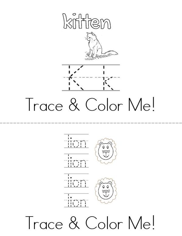 Trace With Me Activity Book - Animals Mini Book - Sheet 6