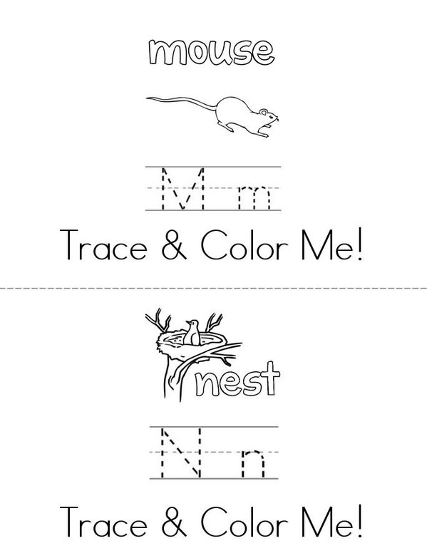 Trace With Me Activity Book - Animals Mini Book - Sheet 7