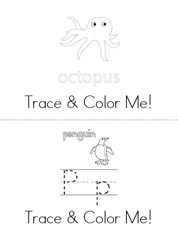 Trace With Me Activity Book - Animals Mini Book - Sheet 8