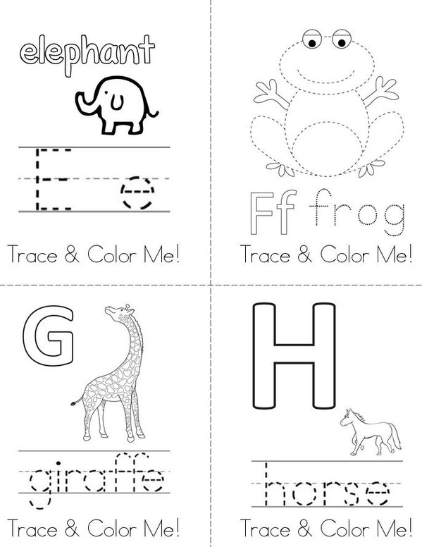 Trace With Me Activity Book - Animals Mini Book - Sheet 2