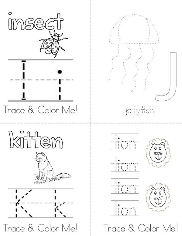 Trace With Me Activity Book - Animals Mini Book - Sheet 3