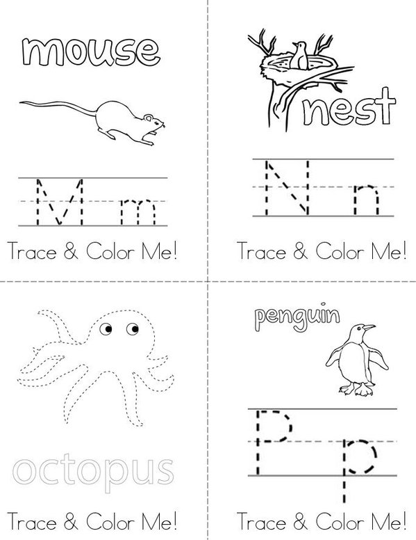 Trace With Me Activity Book - Animals Mini Book - Sheet 4