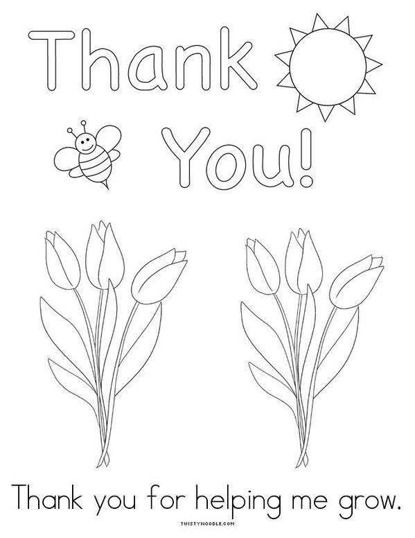 Thank You! Mini Book - Sheet 4