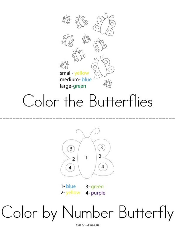 Butterfly Activity Book Mini Book - Sheet 2