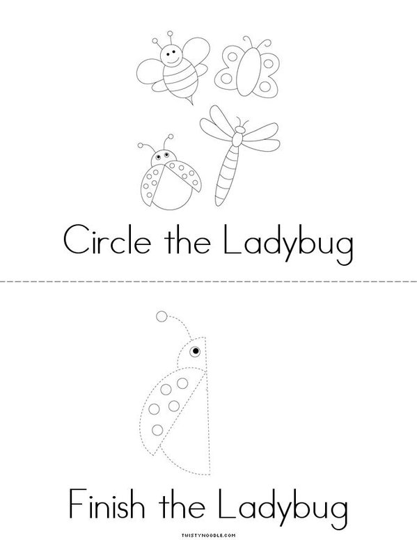 Ladybug Activity Book Mini Book - Sheet 2