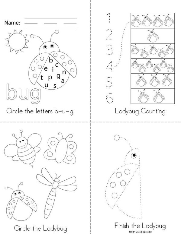 Ladybug Activity Book Mini Book