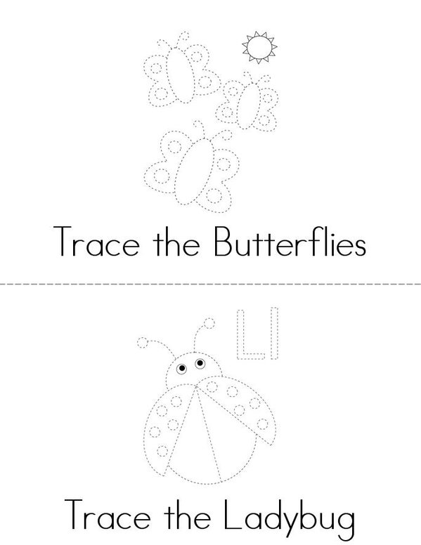 Insect Tracing Mini Book - Sheet 1