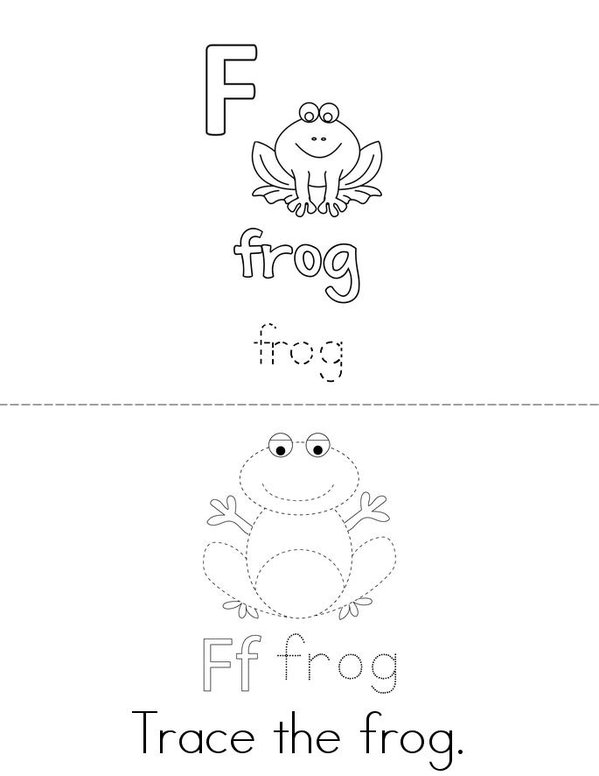 F is for Frog Mini Book - Sheet 1