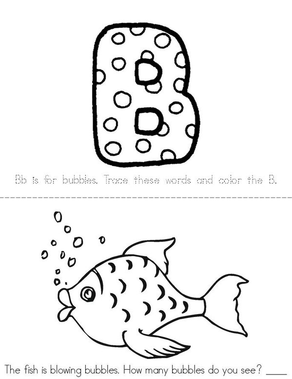 Bubbles Mini Book - Sheet 1