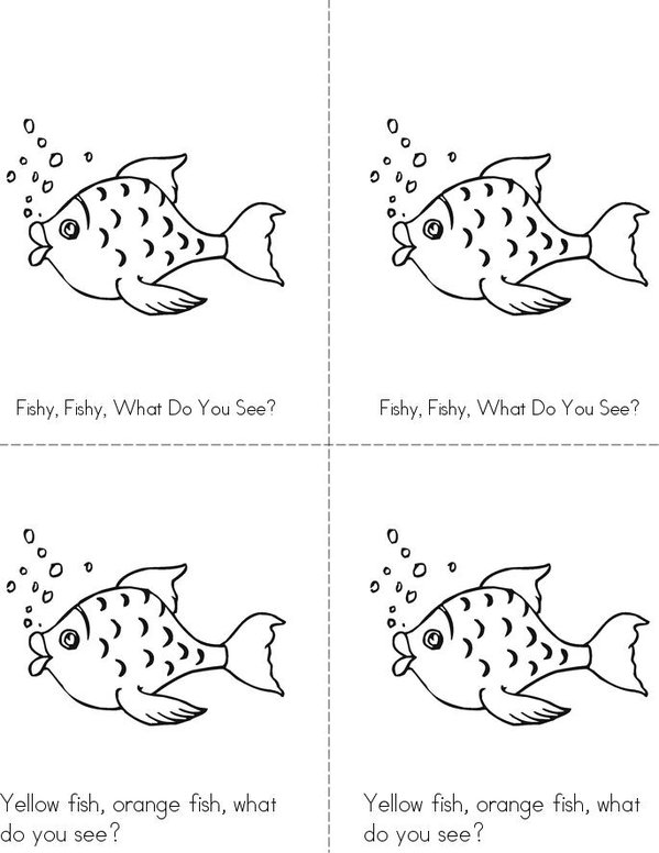 Fishy Colors Mini Book - Sheet 1