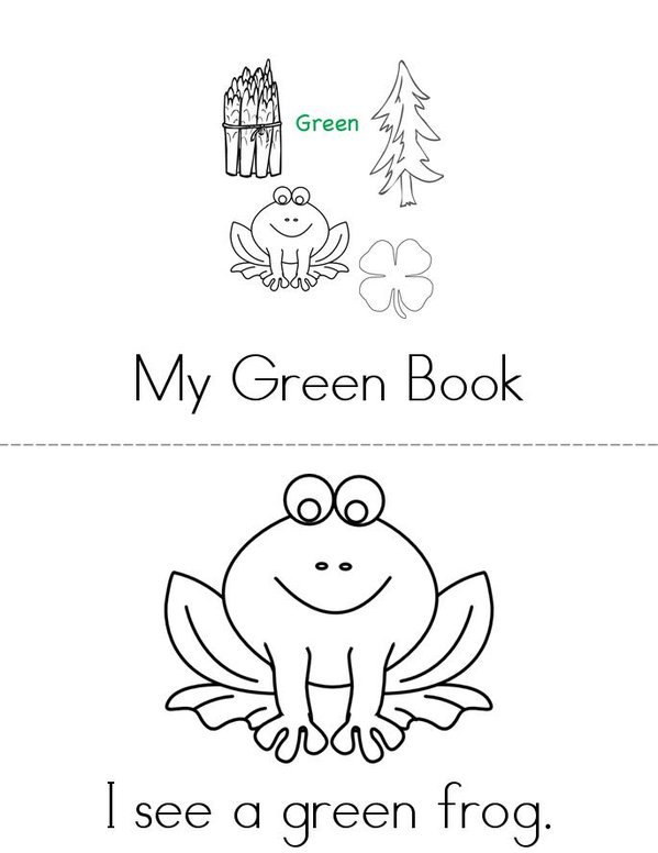 My Green Book Mini Book - Sheet 1