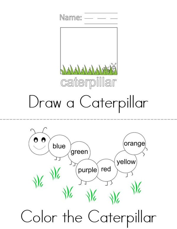 Caterpillar Activity Book Mini Book - Sheet 1