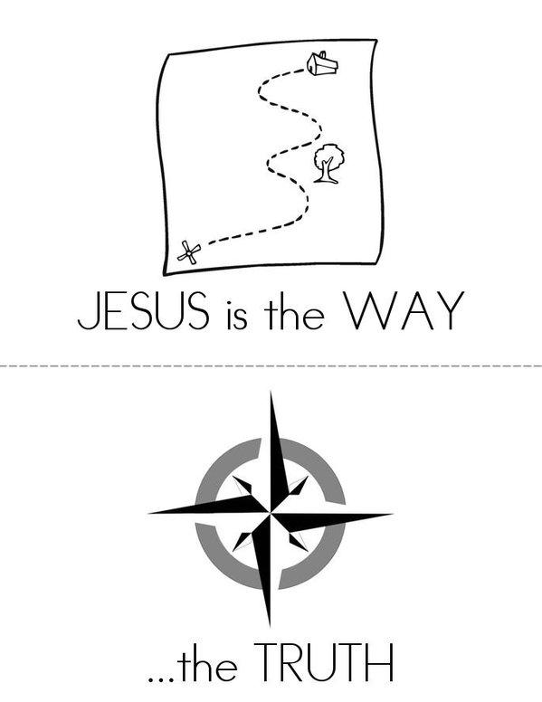 Jesus is the way Mini Book - Sheet 1