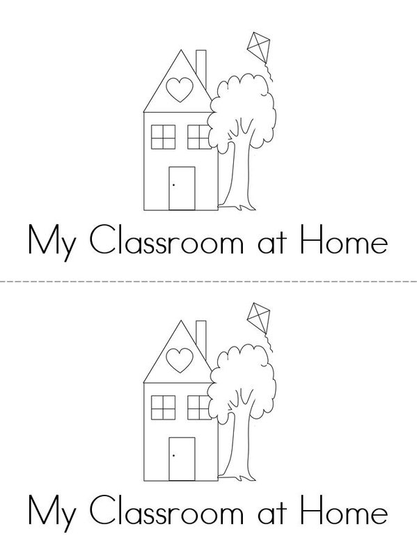 My Classroom at Home Mini Book - Sheet 1