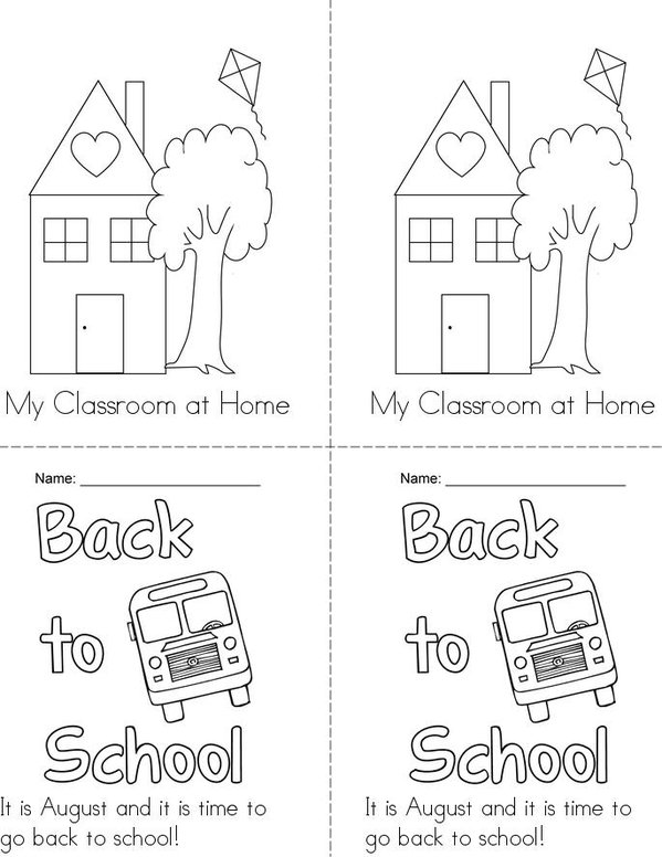 My Classroom at Home Mini Book - Sheet 1