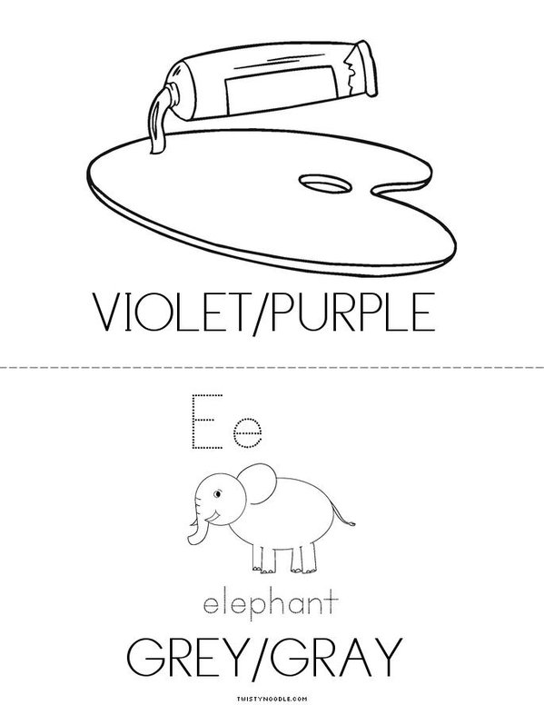 Colours  Mini Book - Sheet 6