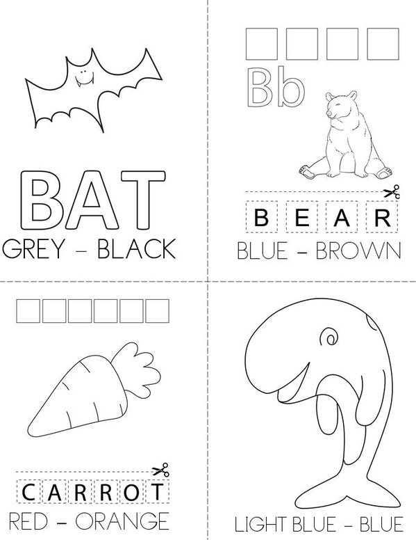 Colours  Mini Book - Sheet 2