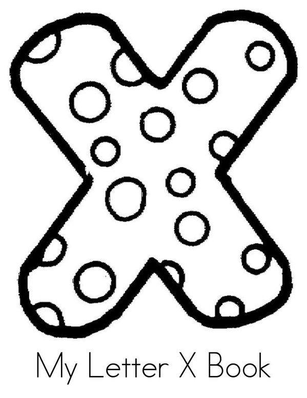 My Letter X Book Mini Book - Sheet 1