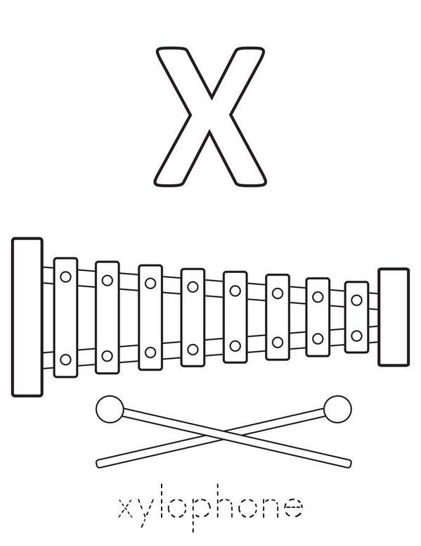 My Letter X Book Mini Book - Sheet 2
