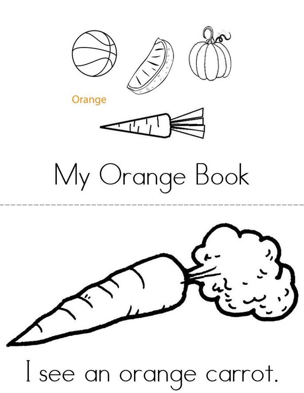 My Orange Book Mini Book - Sheet 1