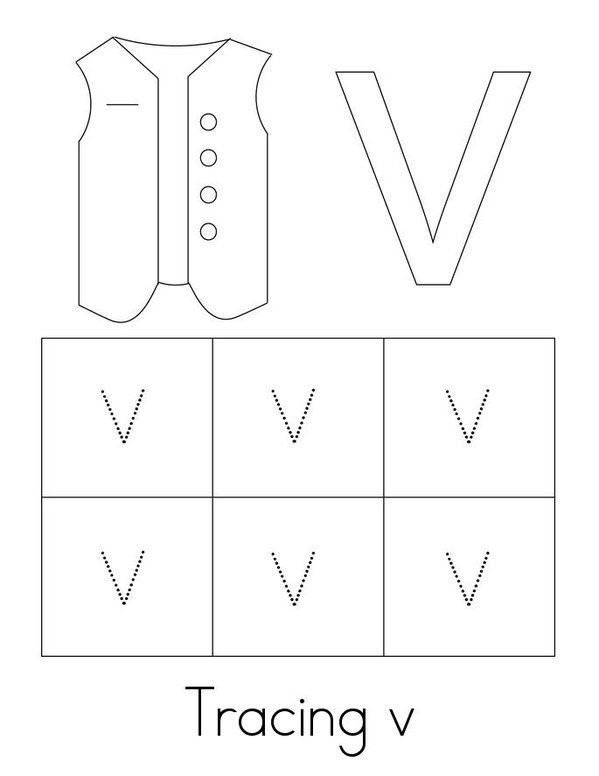 Letter v Mini Book - Sheet 3