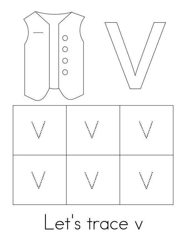 Letter v Mini Book - Sheet 3