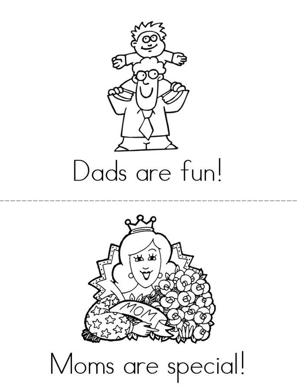 Families are Awesome! Mini Book - Sheet 1